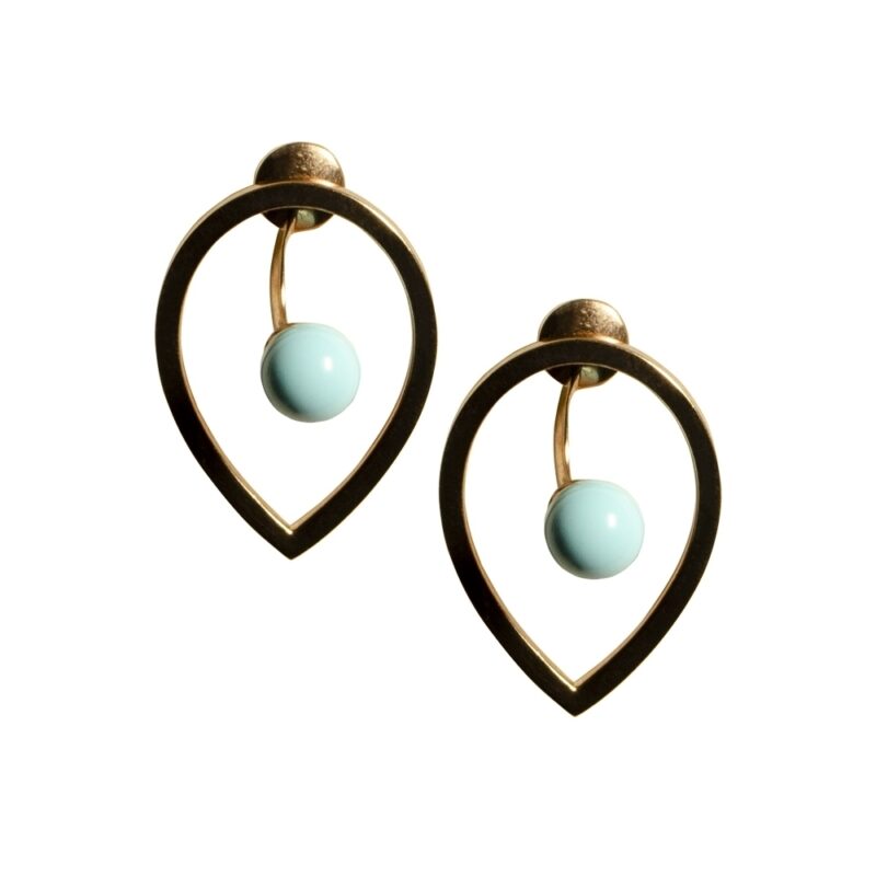 Silver Earrings 925, Turquoise -0