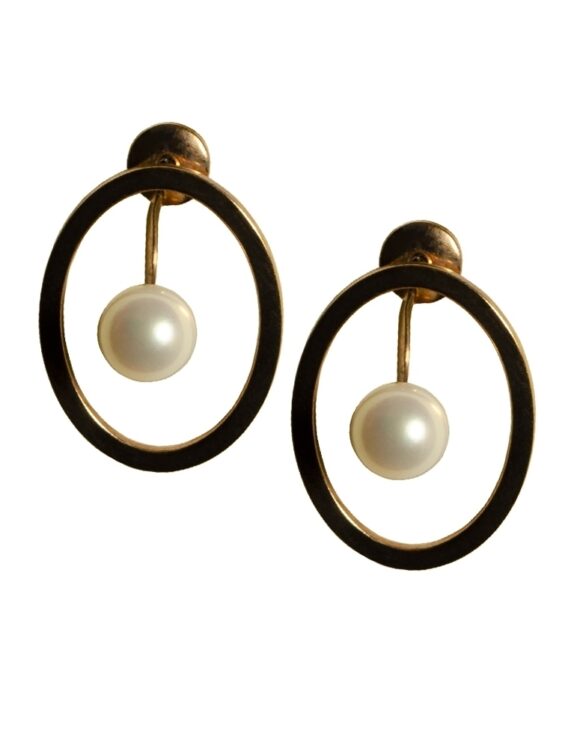 Silver Earrings 925, Pearl-0