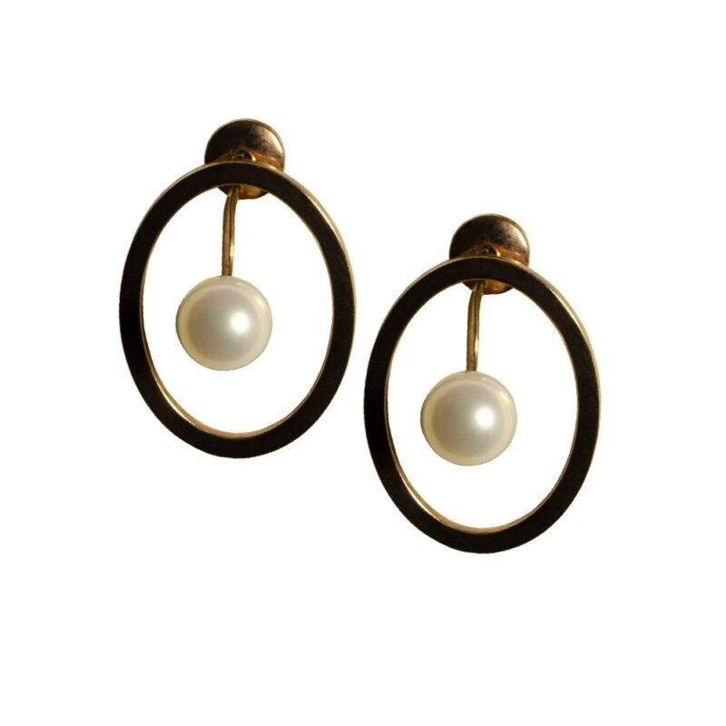 Silver Earrings 925, Pearl-0