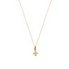 Gold K18 Diamond Cross 0.01 ct. -0
