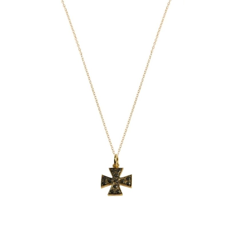 Gold K18 Diamond Cross 0.19 ct.-0