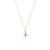 Gold K18 Diamond Cross 0.01 ct. -0