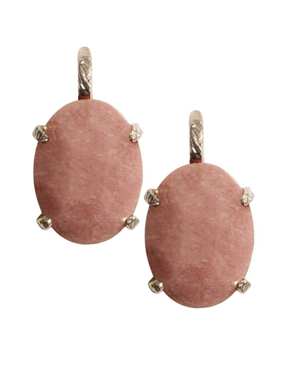 Silver Earrings 925, Agate-0