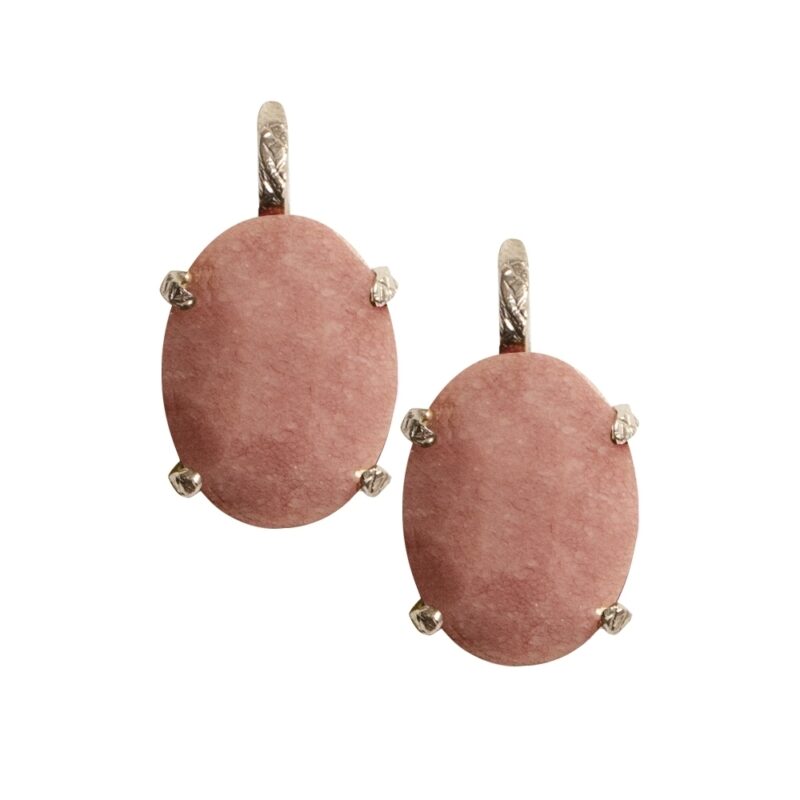 Silver Earrings 925, Agate-0