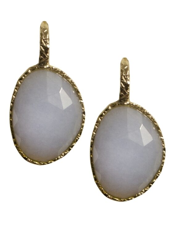 Silver Earrings 925, Agate-0
