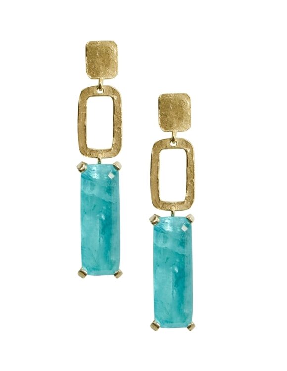 Silver Earrings 925, Paraiba -0