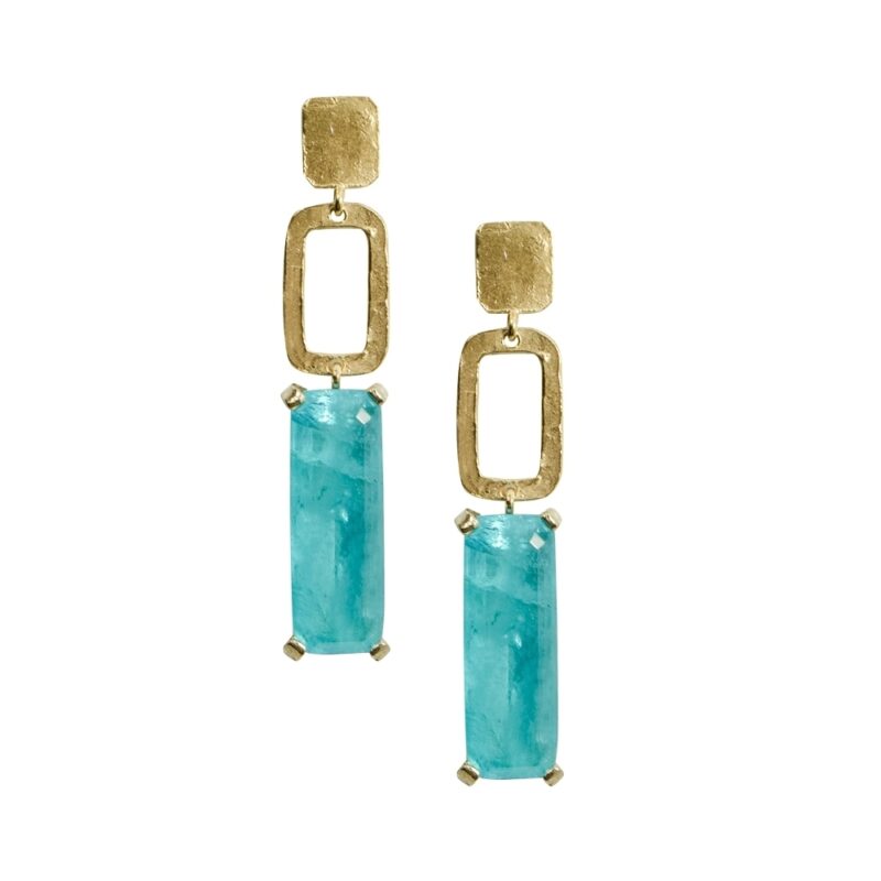 Silver Earrings 925, Paraiba -0